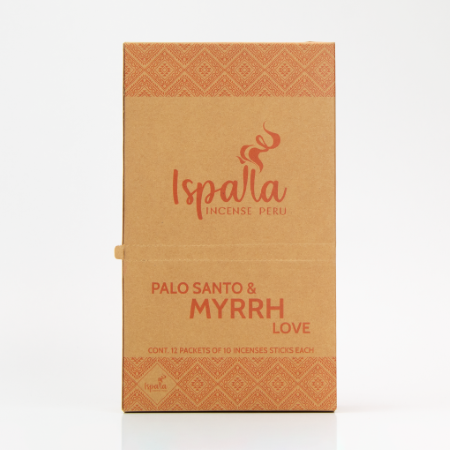 Ispalla Palo Santo & Myrrh Incense (Love)- Retail Display Box- 12 packs 